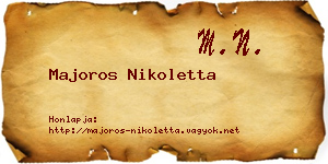 Majoros Nikoletta névjegykártya