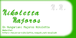 nikoletta majoros business card
